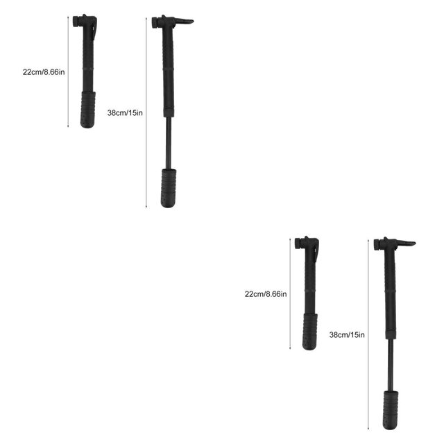Yuarrent Mini bomba de aire para bicicleta, inflador de neumáticos de bicicleta a presión manual, válvulas portátiles, bomba de ciclo 2piezas Yuarrent CBP138469