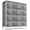 Gray/White, variant on GGI International Sorbus Extra-large Steel and Grey Fabric 12-drawer Dresser Gray/White