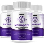 (3 Pack) Memopezil Advanced Brain Formula, Memopezil Daily Nootropic Support (180 Capsules)