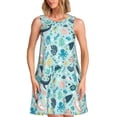 thumbnail image 1 of Fotbe Sea Animal Vestido de Verano sin Mangas para Mujer – Vestido Midi Línea A, Estilo Camiseta Floral, Vestido Playero Casual y Fluido, 1 of 7