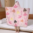 thumbnail image 5 of Ballet Princess Pattern Hooded Bath Towel，50"x30" for Ages 3 To 12 Kids, Quick Dry Lightweight Soft Microfiber Hood Beach Towel Cover Up for Kids, 5 of 7
