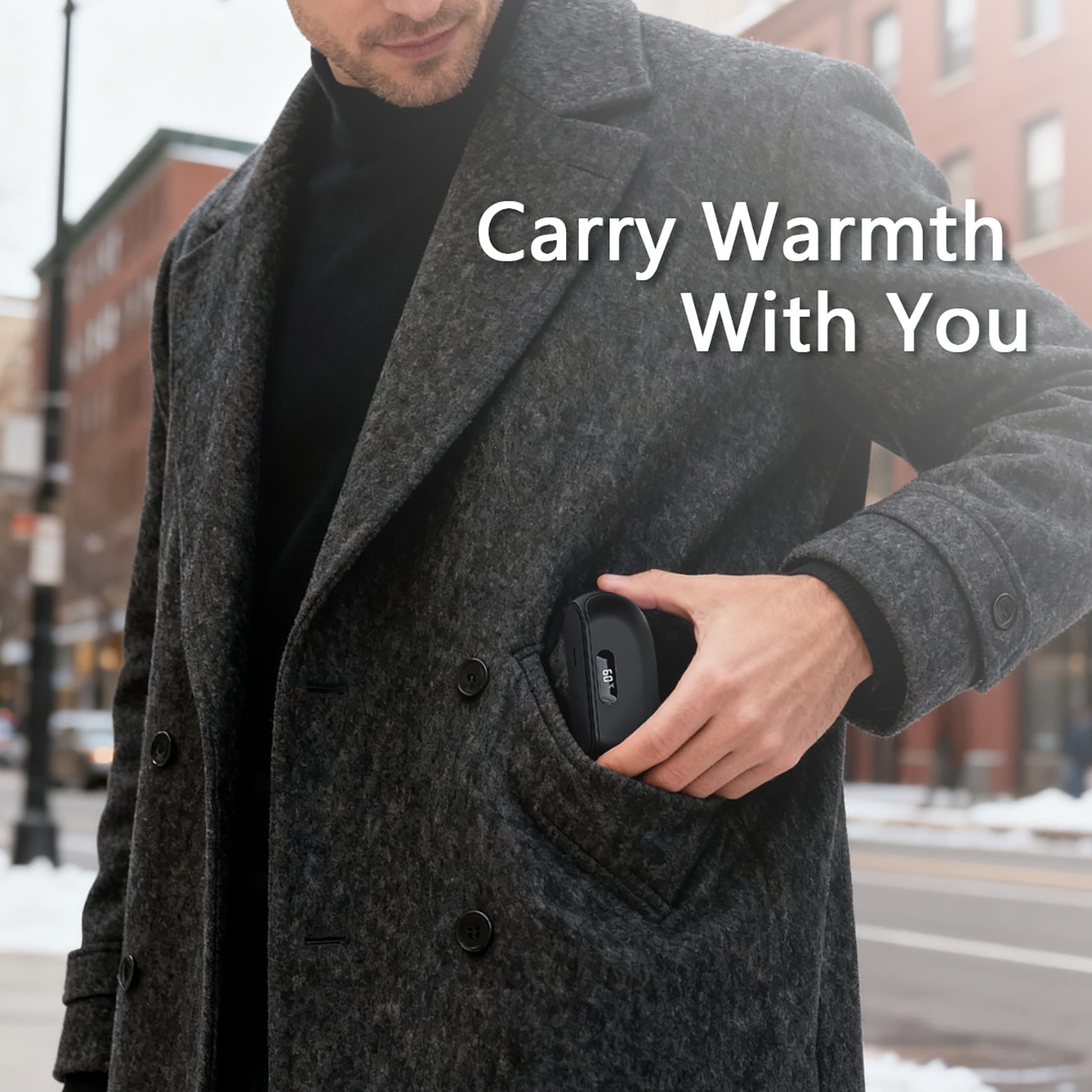 FNDEMSLA Rechargeable Magnetic Hand Warmers, Fast Heating with USB Charging Case, Portable for Outdoor/Cold Weather, Perfect Christmas Gift & Travel Essentials (White)