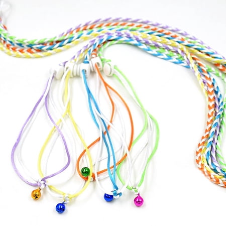1 pcs Random Color Nylon Adjustable Pet Lead Walking Rat Hamster Leash Pet Supplies Mouse Collar Rope Hamster Harness 1.4M WITH BELL
