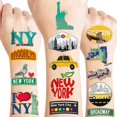 thumbnail image 1 of 96 PCS Tatuajes Temporales Precortados de la Ciudad de Nueva York NYC para Niños Decoraciones de Fiestas de Cumpleaños Temáticas Favores Suministros Decoración Pegatinas de Tatuaje de Paisaje Urbano S, 1 of 5