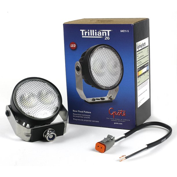 Grote FORWARD LIGHTING, BLACK, ROUND, LED, WORK LAMP, MULTIVOLT, NEAR