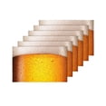 thumbnail image 4 of MKHERT Water Drops On Glass of Beer, Close Up Beer Bubble Placemats Table Mats for Dining Room Kitchen Table Decoration 12x18 inch,Set of 6, 4 of 4