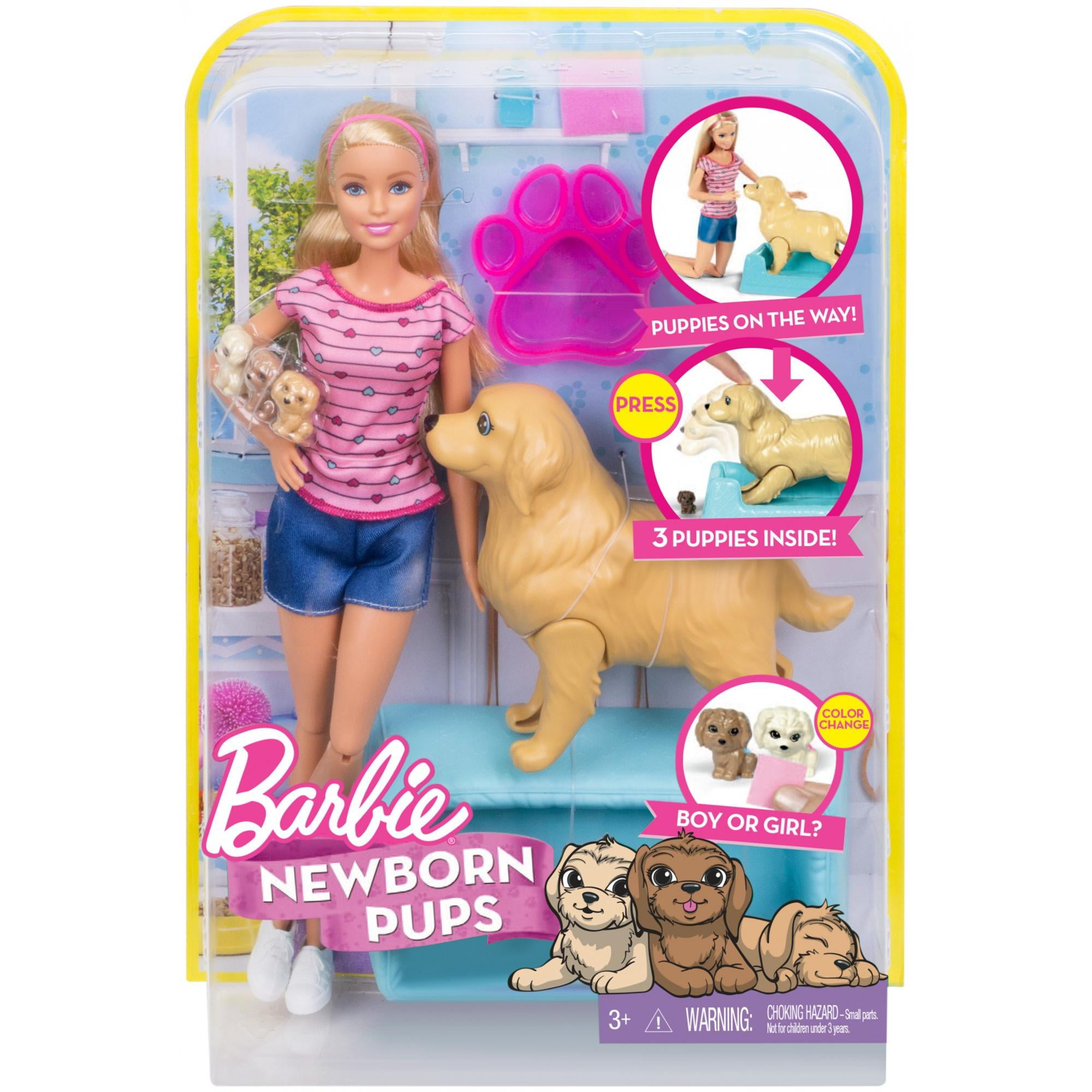 barbie newborn pups set
