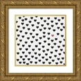 thumbnail image 1 of Murdock, Ramona 26x26 Gold Ornate Wood Framed with Double Matting Museum Art Print Titled - Hearts II, 1 of 4
