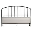 thumbnail image 3 of Hillsdale Furniture Tolland Arched Spindle Satin Black Metal Headboard with Full/Queen Bed Frame, 3 of 7