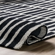 nuLOOM Lemuel Hand Tufted Wool Runner Rug, 2' 6 x 8', Black