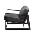 thumbnail image 3 of ACME Locnos Top Grain Leather Upholstered Accent Chair in Gray and Black, 3 of 10