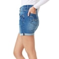 thumbnail image 3 of Juniors' WallFlower Soft Sassy High Rise Midi Shorts Color: Melody Size: 7, 3 of 4