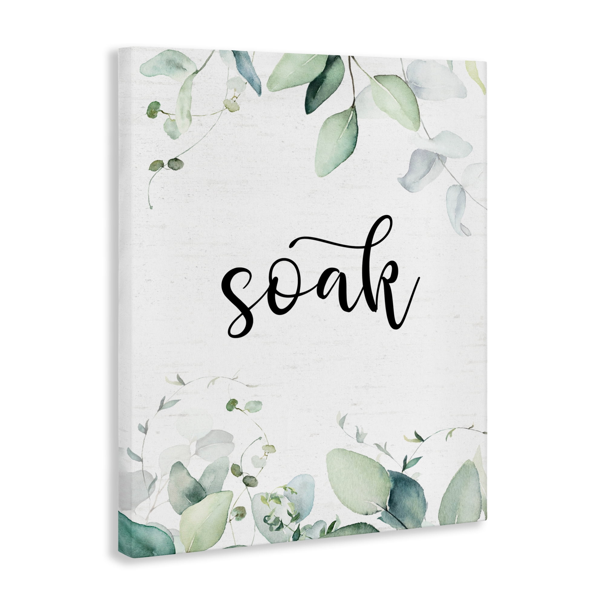 Soak Leafy Herbs Canvas Wall Art, design by Lettered and Lined