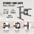 thumbnail image 2 of ELG Full Motion TV Wall Mount 32–86 Inch Heavy Duty Steel Bracket Swivel Tilt Extend VESA 600x400, 2 of 4