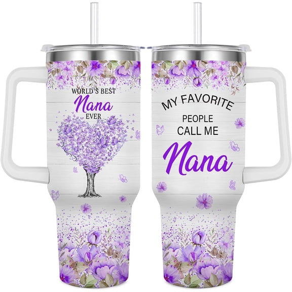 Nana Tumbler - 40 oz Mug with Handle, Birthday Gift