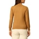thumbnail image 3 of Blusa de Cuello Mock de Mujer Inspire Chic, Manga Larga, Tops Básicos de Punto, Talla M, Caqui Oscuro, 3 of 6