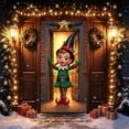 thumbnail image 5 of Miwamany Festive Christmas Door Banner, Soft Fabric Tapestry with Snowman Scene, Front Door Hanging Cover for Winter Holiday Wall Decor, 5 of 9