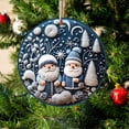 thumbnail image 7 of OAVQHLG3B Acrylic Christmas Ornaments Blue and White Forest Decorations Christmas Tree Hanging Ornaments Navy Blue Snowman Christmas Decor for Christmas Crafts Xmas Trees Door Farmhouse Decor, 7 of 7