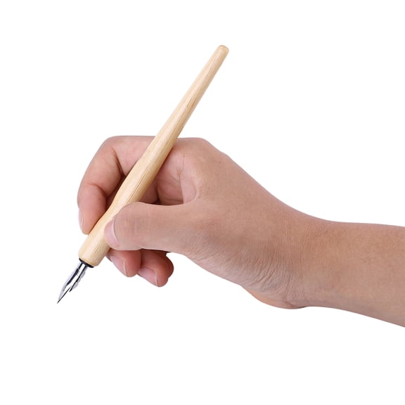 Comic Pen Set w/ 3 Nibs  Wood Holder, Ideal for Artists, Calligraphy  School, 5ml Ink Included