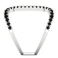 thumbnail image 3 of Statement Engagement Ring for Women - 0.5ct Natural Onyx in 14K White Gold Promise Ring, 3 of 7