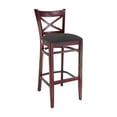 thumbnail image 2 of Cross Back Bar Stool in Walnut, 2 of 2