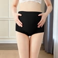 thumbnail image 2 of High Waist Maternity Underwear Bump Support Pregnancy Panties Soft Breathable Ribbed Stretch Adjustable Lace Trim Comfortable Seamless Postpartum Belly Band Womens Maternity Supportive Maternity Bras, 2 of 7
