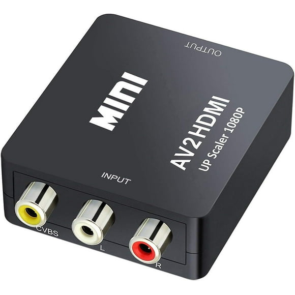 Mini Av Rca Cvbs To Hdmi Video Audio Converters Adapter Support 720 1080p For Camera, Xbox 360, Ps1, Ps2, Wii, N64, Gamecube, Snes, Nes, Psp, Dvd Play