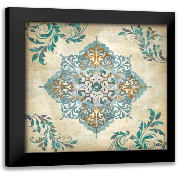 Knutsen, Conrad 12x12 Black Modern Framed Museum Art Print Titled - Arabesque I