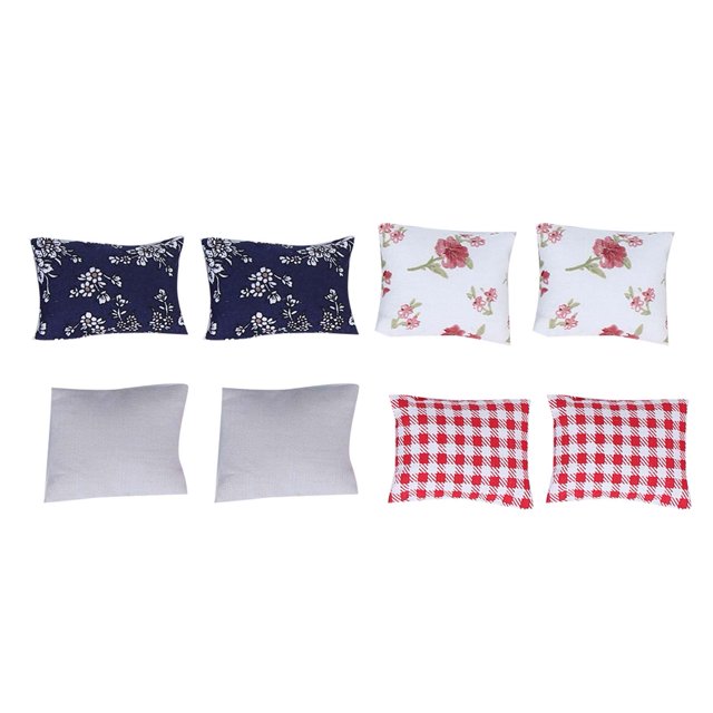 cojines de almohada simulados en miniatura para casa de muñecas, escala 1:12, para muebles, modelo de juguete, accesorio para sofá.
