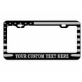 thumbnail image 5 of in God We Trust USA Flag Style Heavy Duty Metal License Plate Frame Personalised/Car Accessories Car Tag Holder Cover (Black/Silver/line Blue), 5 of 7
