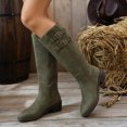 thumbnail image 2 of YLYL Knee High Boots for Women Pointed Toe Chunky Heel Pull on Fall Winter Fashion Riding Long Boots, 2 of 9