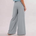 thumbnail image 6 of Womens Wide Leg Sweatpants High Waisted Cargo Pants Women Wide Leg Dress Pants for Women Straight Leg Scrub Pants for Women Women Work Pants Cargo Scrub Pants for Women Gray S, 6 of 6