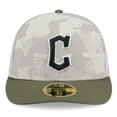 thumbnail image 2 of Men's New Era Light Beige/Olive Cleveland Guardians 2025 Armed Forces Day Low Profile 59FIFTY Fitted Hat, 2 of 5