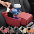 thumbnail image 2 of Multi-Functional Car Center Console Armrest Organizer, 5-in-1 Auto Armrest Cushion with Dual Storage Bags, Cup Holder, USB Charging, Ambient Light for Vehicle Interior Accessories, 2 of 8