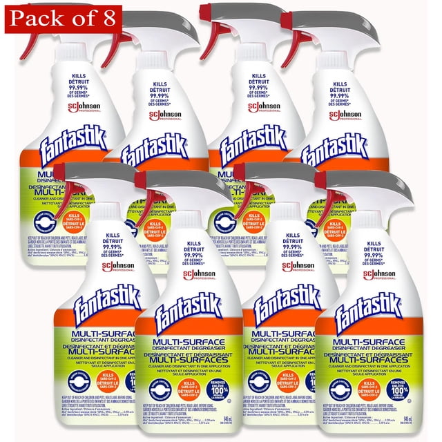 Fantastik Disinfecting Multi-Purpose Cleaner Trigger Spray, Each 946ml (Pack of 8 - Total 7568 ml)