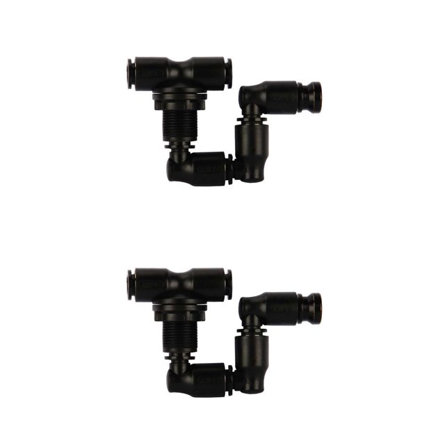 jesticaly Reptiles Terrarium Nozzle Fogger 360 Degree Mist Sprinkler Spray Control Black 2Set