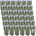 thumbnail image 1 of Vaso Sieral de acero inoxidable, paquete de 36 unidades, 600 ml, color verde militar, 1 of 6
