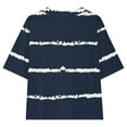 thumbnail image 6 of WQQZJJ Teen Girls Clothes,Casual Striped Tops Crew Neck Short Sleeve T-Shirt Stylish Summer Loose Comfortable Shirt, 6 of 7