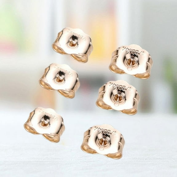 FUEENIRVA Earring Backs Stoppers for Earrings Accessories in Golden Color Replacement 6PCS