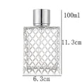 thumbnail image 3 of Juego de 2 atomizadores de niebla fina de vidrio de 100ml, rejillas cuadradas de vidrio vacías, atomizador de Perfume, botella con bomba de pulverización, botella recargable de viaje para lí, 3 of 5