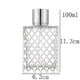 thumbnail image 3 of Juego de 2 atomizadores de niebla fina de vidrio de 100ml, rejillas cuadradas de vidrio vacías, atomizador de Perfume, botella con bomba de pulverización, botella recargable de viaje para lí, 3 of 5