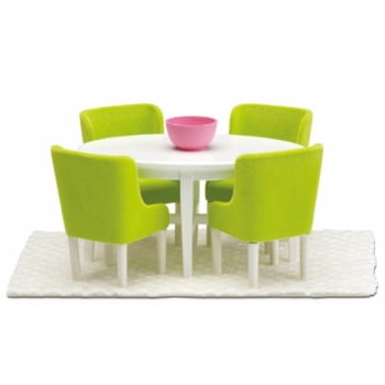 Green Armchair & Footstool Furniture Set by Lundby 