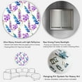 thumbnail image 5 of Designart 'Purple and Pink Floral Pattern' Traditional Circle Metal Wall Art 29x29 - Disc of 29, 5 of 5