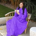 thumbnail image 4 of Catalonia Wearable Blanket with Sleeves and Pocket, Cozy Soft Fleece Micro Plush Wrap Adult Blanket Robe for Women Men, Makes a Great Gift for Holidays, Purple, 73" x 51”, 4 of 7