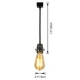 thumbnail image 3 of Kiven H-Type track lighting pendants,Industrial h track pendant lights with Aluminum Socket,3-Light Track Lighting Heads for Kitchen Island Hallway Restaurant,Pearl Black Finish, 3 of 7