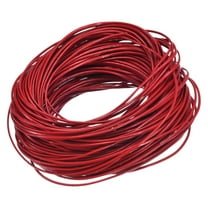 20 Yards 1mm Round Leather Cord Lacing Strings for DIY Crafts Dark Red