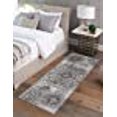 thumbnail image 3 of Unique Loom 3141480 3 ft. 3 in. x 19 ft. 8 in. Grand Sofia Runner Rug, Gray, 3 of 10