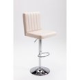 thumbnail image 1 of Yorkie Velours Rembourré Moderne Tabouret de Bar Pivotant en Beige (Lot de 2), 1 of 4