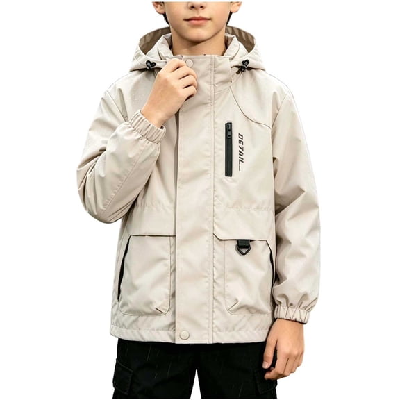 Sevevn Girls Boys Rain Jackets Lightweight Waterproof Kids Rain Coats with Hood Windbreakers for Kids