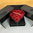 thumbnail image 5 of Premium Double Door Drawer Gift Box for Flower, Square Gift Box for Birthday Surprises & Special Occasions, Decorative Gift Box for Floral Arrangements & Presents, Durable Gift Storage, Red, 1pc, 5 of 5